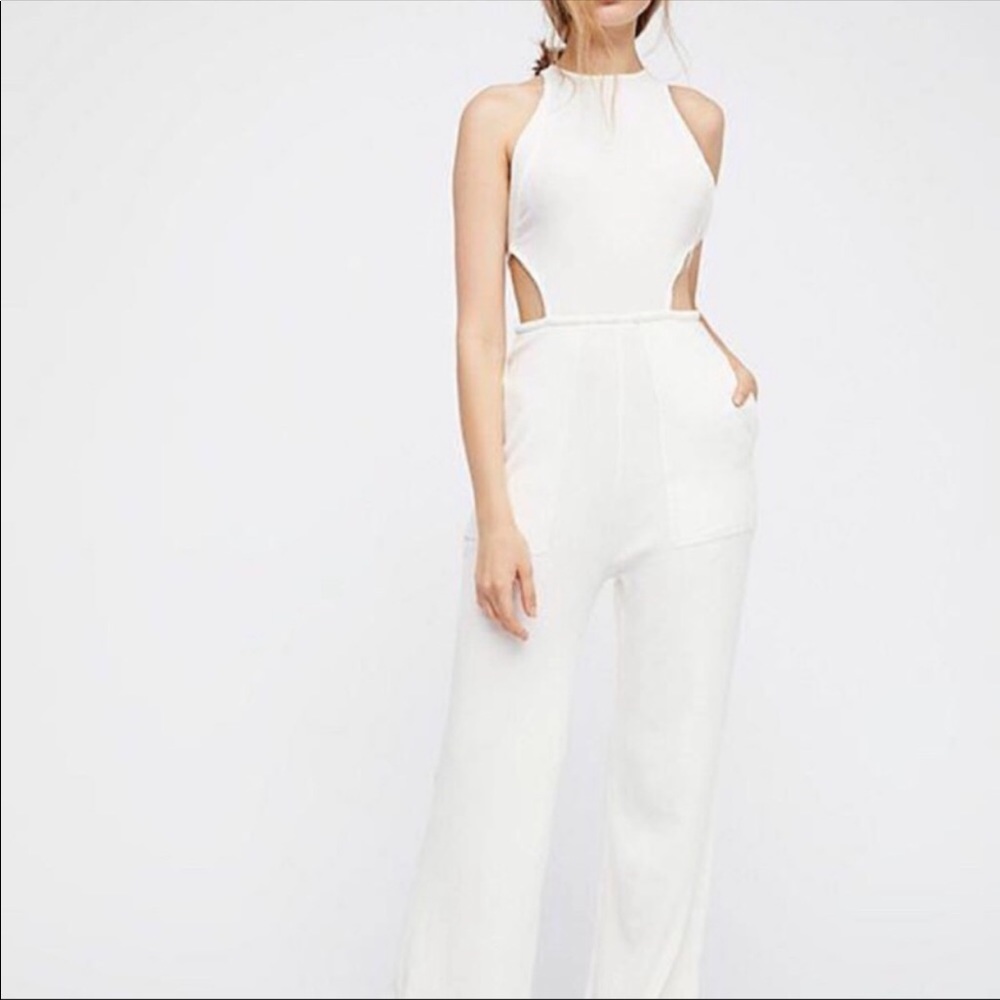 Free People Beach White Jumpsuit